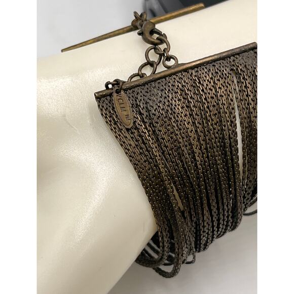 VCLM Signed Vintage Dark Bronze Multi Strand Metal Chain Bracelet - Picture 5 of 5